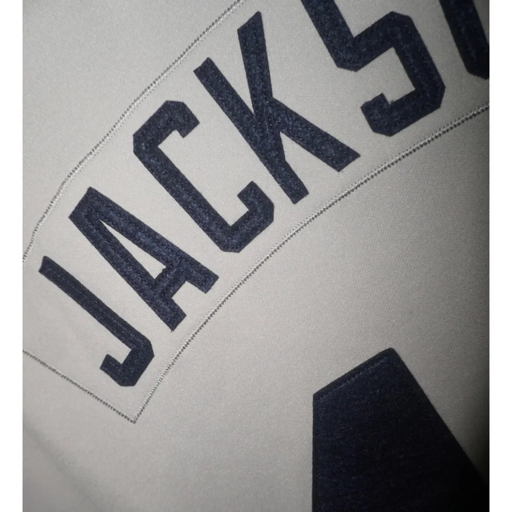 Nike New York Yankees Reggie Jackson Cooperstown Collection Sweatshirt Jersey 2X - Picture 9 of 13